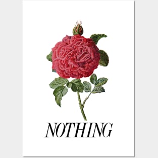 Nihilism / Nothing - Graphic Rose Tee Posters and Art